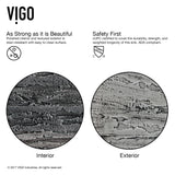 VIGO Titanium Glass Slate Grey Bathroom Sink/Basin Set with Niko Faucet and Rectangular Vessel image 3