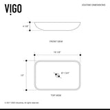 VIGO Titanium Glass Slate Grey Bathroom Sink/Basin Set with Niko Faucet and Rectangular Vessel image 7