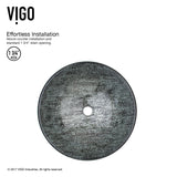 VIGO Titanium Glass Slate Grey Bathroom Sink/Basin Set with Niko Faucet and Round Vessel image 6