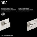 VIGO Titus Wall Mount Dual Handle Bathroom Sink Faucet, Eco-Friendly 1.2 GPM Flow Rate, Brushed Nickel image 4