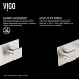 VIGO Titus Wall Mount Dual Handle Bathroom Sink Faucet, Eco-Friendly 1.2 GPM Flow Rate, Brushed Nickel image 6