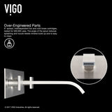 VIGO Titus Wall Mount Dual Handle Bathroom Sink Faucet, Eco-Friendly 1.2 GPM Flow Rate, Brushed Nickel image 7