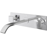 VIGO Titus Wall Mount Dual Handle Bathroom Sink Faucet, Eco-Friendly 1.2 GPM Flow Rate, Chrome