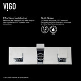 VIGO Titus Wall Mount Dual Handle Bathroom Sink Faucet, Eco-Friendly 1.2 GPM Flow Rate, Chrome image 2