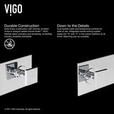 VIGO Titus Wall Mount Dual Handle Bathroom Sink Faucet, Eco-Friendly 1.2 GPM Flow Rate, Chrome image 6