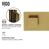 VIGO Titus Wall Mount Dual Handle Bathroom Sink Faucet, Eco-Friendly 1.2 GPM Flow Rate, Matte Brushed Gold image 7