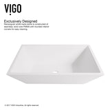 VIGO Vinca Matte Stone Vessel Bathroom Sink/Basin with Deep Bowl, White image 3