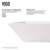 VIGO Vinca Matte Stone Vessel Bathroom Sink/Basin with Deep Bowl, White image 4