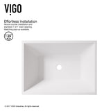 VIGO Vinca Matte Stone Vessel Bathroom Sink/Basin with Deep Bowl, White image 5