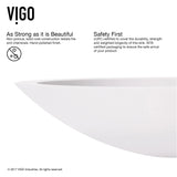 VIGO Wisteria Matte Stone Circular Vessel Bathroom Sink/Basin with Deep Bowl, White image 3