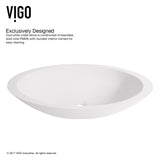 VIGO Wisteria Matte Stone Circular Vessel Bathroom Sink/Basin with Deep Bowl, White image 4