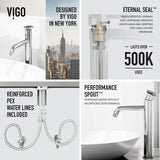 VIGO Wisteria MatteStone White Bathroom Sink/Basin Set with Cass Faucet and Oval Composite Vessel image 3