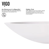 VIGO Wisteria MatteStone White Bathroom Sink/Basin Set with Cass Faucet and Oval Composite Vessel image 7