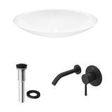 VIGO Wisteria White Bathroom Sink Set with Matte Black Olus Faucet image 2