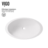 VIGO Wisteria White Bathroom Sink Set with Matte Black Olus Faucet image 7