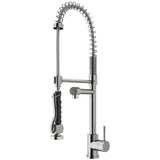 VIGO Zurich Single Handle Pull Down Spray Kitchen Faucet, Stainless Steel image 2
