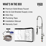 VIGO Zurich Single Handle Pull Down Spray Kitchen Faucet, Stainless Steel image 4