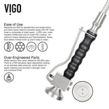 VIGO Zurich Single Handle Pull Down Spray Kitchen Faucet, Stainless Steel image 5