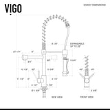 VIGO Zurich Single Handle Pull Down Spray Kitchen Faucet, Stainless Steel image 8