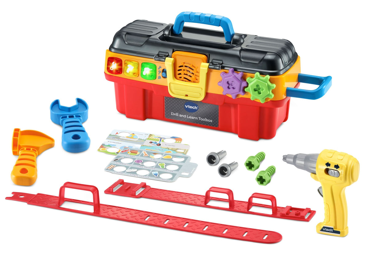 VTech Drill & Learn Toolbox Pro, English Language Version, Battery Operated