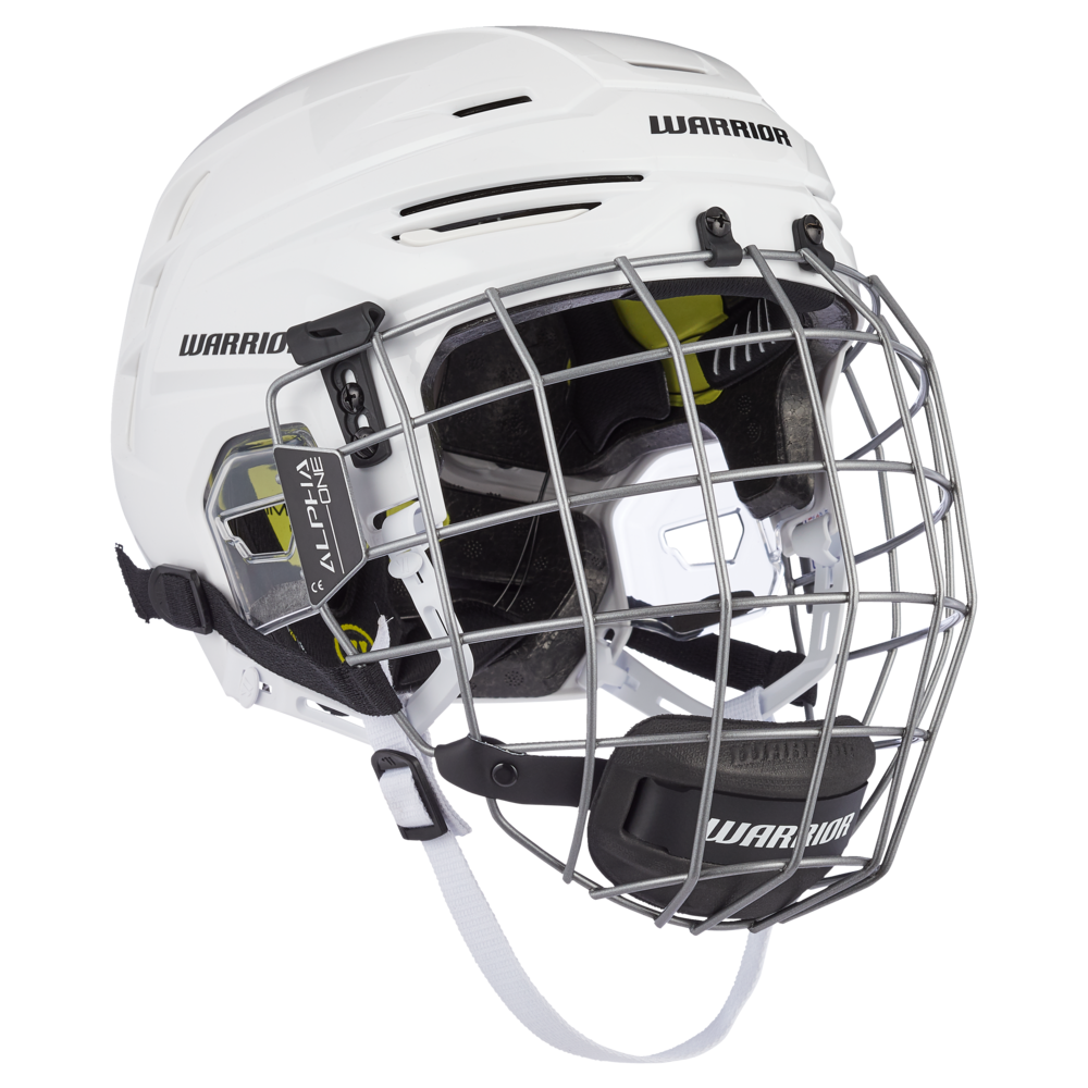 Warrior Alpha Pro Senior Hockey Helmet & Cage Combo, White