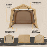 Weatherfast Waterproof Storage Shed with UV Protection, 10 x 10 x 8-ft image 4