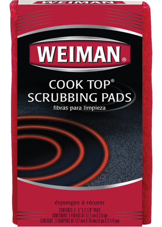 Weiman No Scratch Cooktop Scrubbing Pads for Ceramic and Glass Ranges, 3-pk