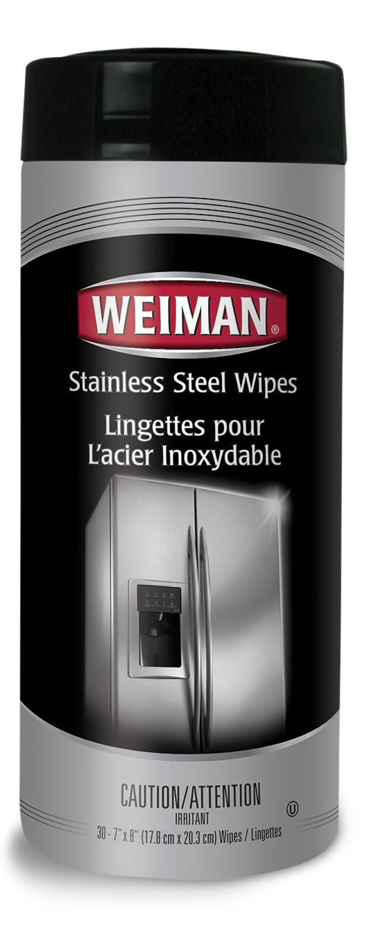 Weiman Stainless Steel Cleaning and Protectant Wipes, 30 Wipes