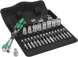 Wera 1/4-in Drive Socket Set, SAE, 28-pc