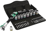 Wera 3/8-in Drive Socket Set, SAE, 29-pc