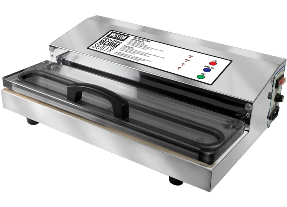 Weston Pro-2300 Stainless Steel Commercial Grade Double Piston Pump Vacuum Sealer, Silver