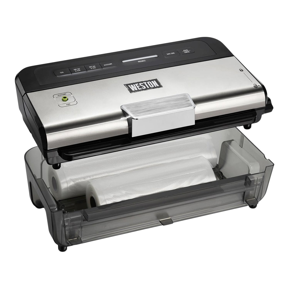 Weston Wet & Dry Sealer 11-in Vacuum Sealer With Date Code Stamp, Black