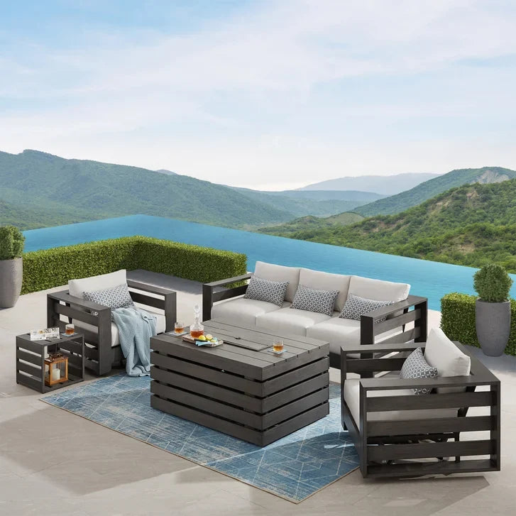 Whitney 5-piece Patio Conversation Set with Fire Table product image 1