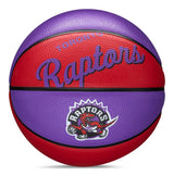 Wilson NBA Toronto Raptors Kids' Mini Outdoor Basketball, Size 3 (22.5-in), Purple/Red image 3