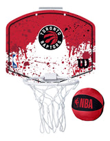 Wilson NBA Toronto Raptors Over-The-Door Mini Basketball Hoop & Net Set withBall image 2