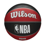 Wilson NBA Toronto Raptors Tribute Outdoor Rubber Basketball, Official Size 7 (29.5-in), Black/Red image 2