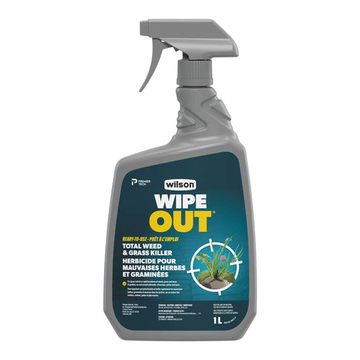 Wilson Wipe Out Ready-to-Use Total Weed & Grass Killer, Herbicide Sprayer, 1-L