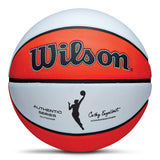 Wilson WNBA Authentic Series Youth Kids' Outdoor Basketball, Size 6 (28.5-in), Orange/White image 4