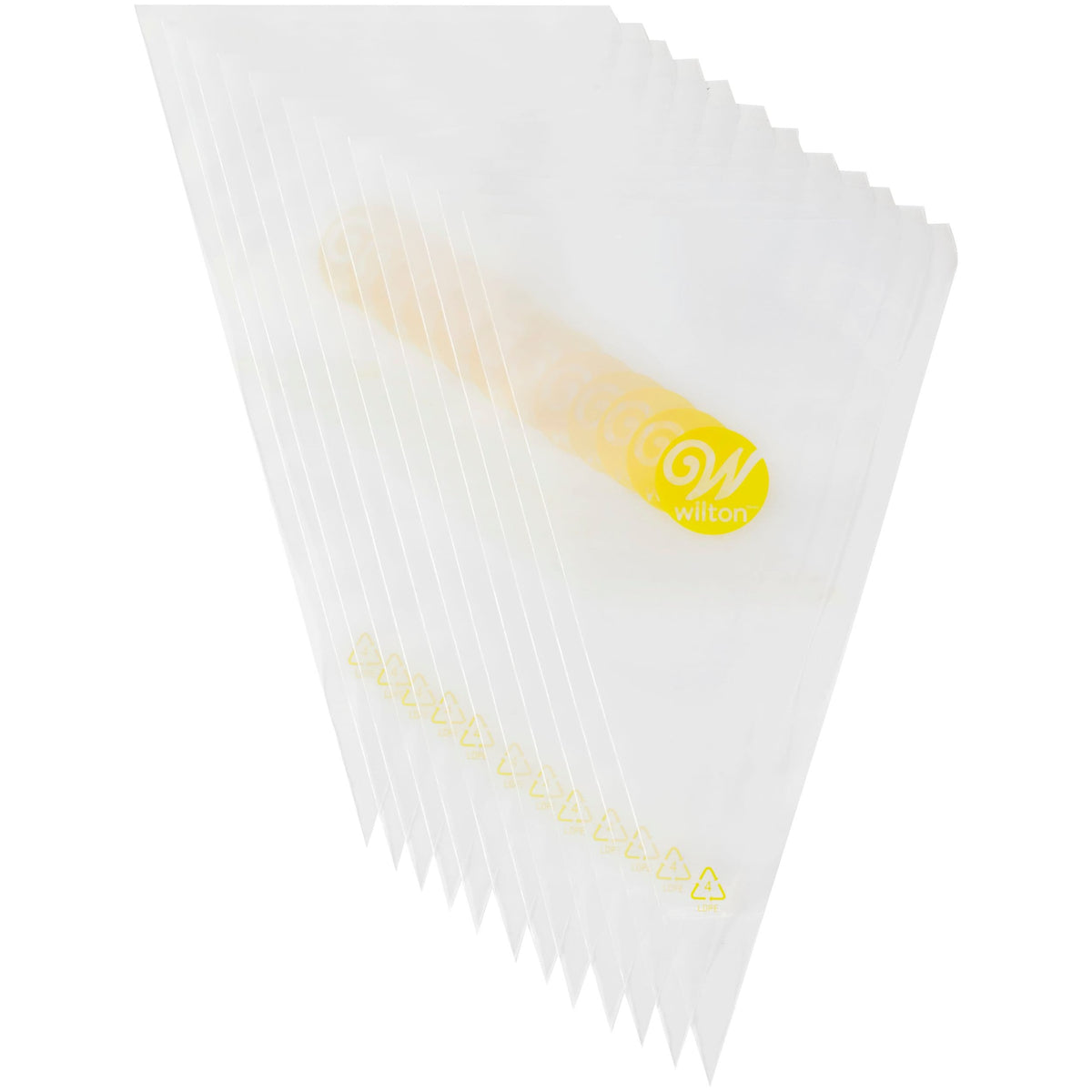 Wilton Disposable Piping Decorating Bag, Clear, 12-pk, for Baking/Cake Decoration
