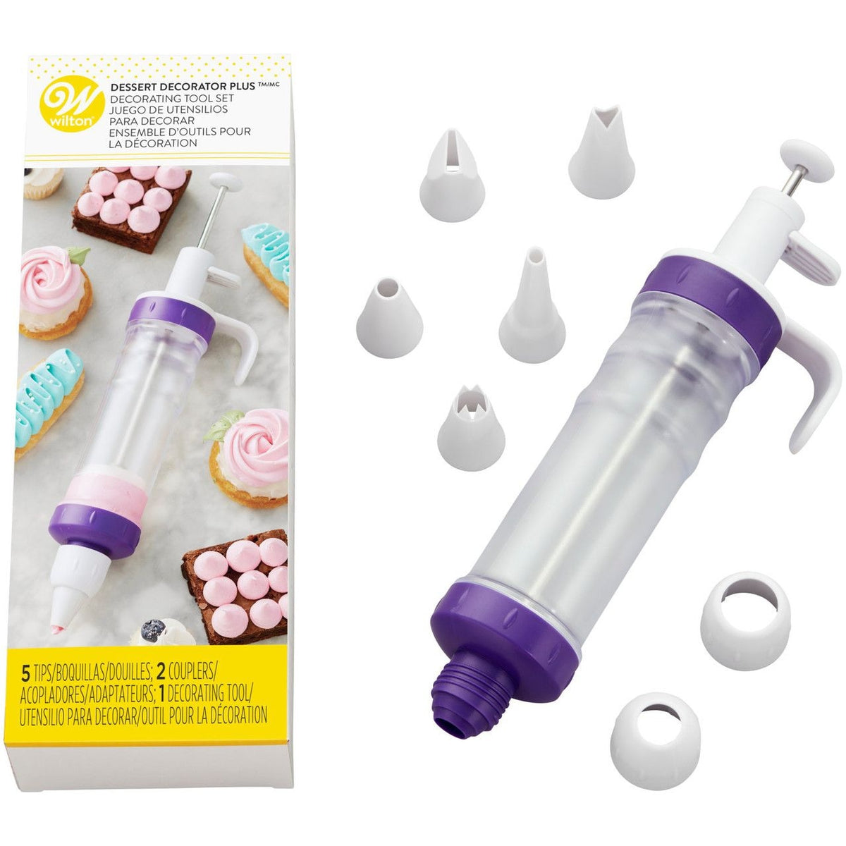 Wilton Plastic Dessert Decorator Plus Decorating Tool Set, 8-pc