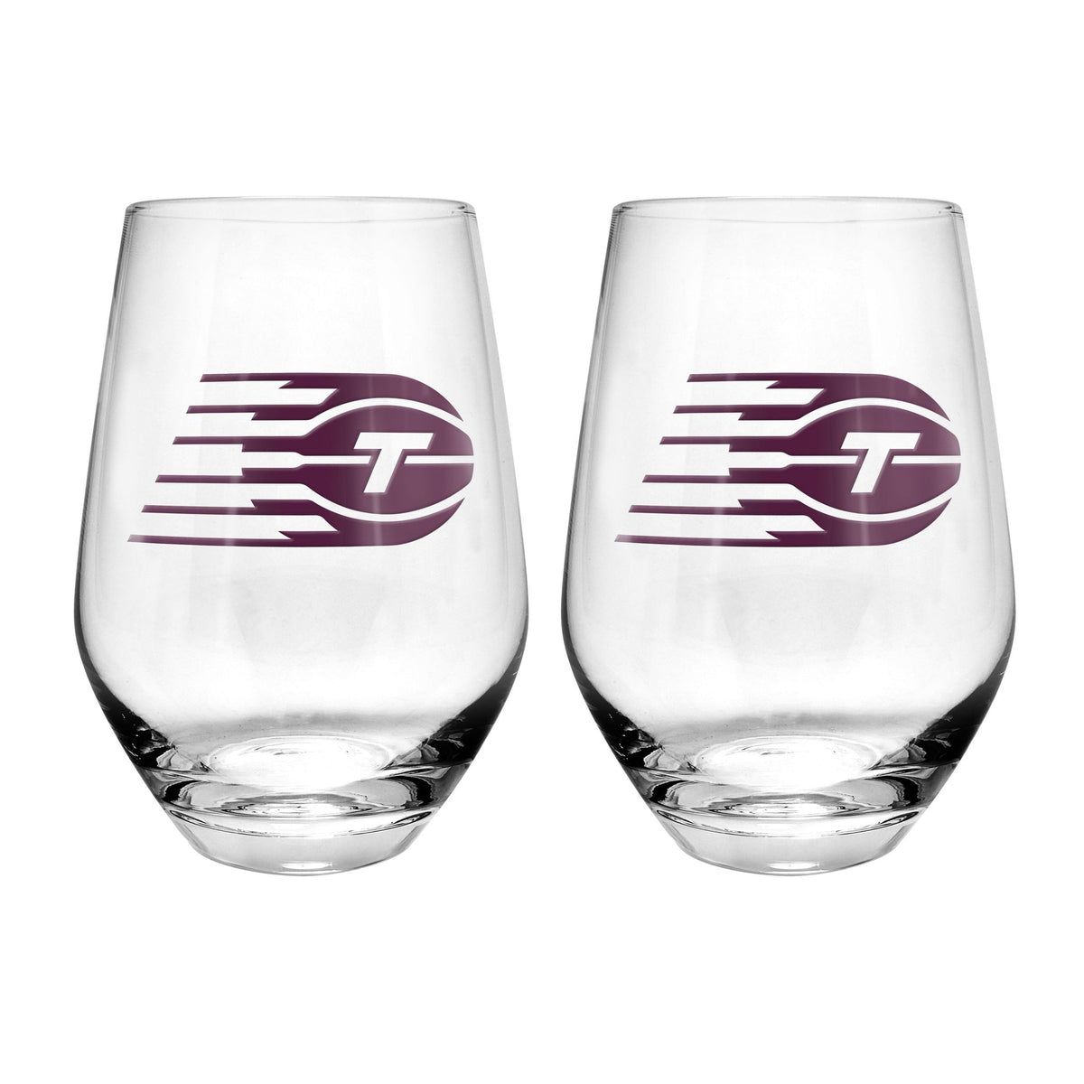 WNBA: Toronto Tempo Stemless Wine Glasses/Tumbler Set, For WNBA Basketball Fans/Collectors, Clear, 19-oz, 2-pk
