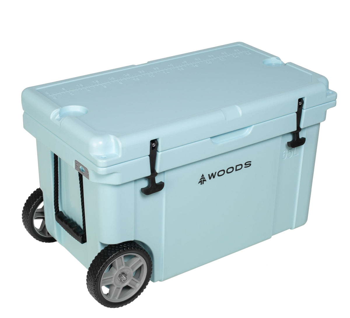 Woods ARCTIC Wheeled Roto-Moulded Cooler with Handle, 65-L, Light Blue