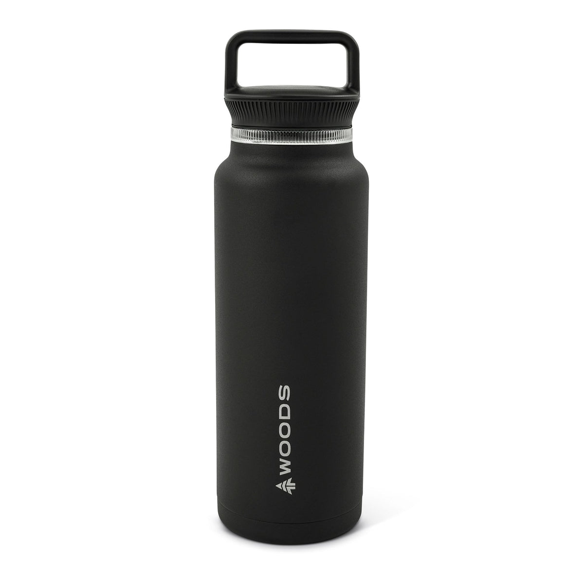 Woods Double Wall Insulated Stainless Steel Portable Reusable Water Bottle with Top Handle, BPA-Free, 50-oz