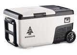 Woods Electric Compressor Cooler with Wheels, White, 22-L