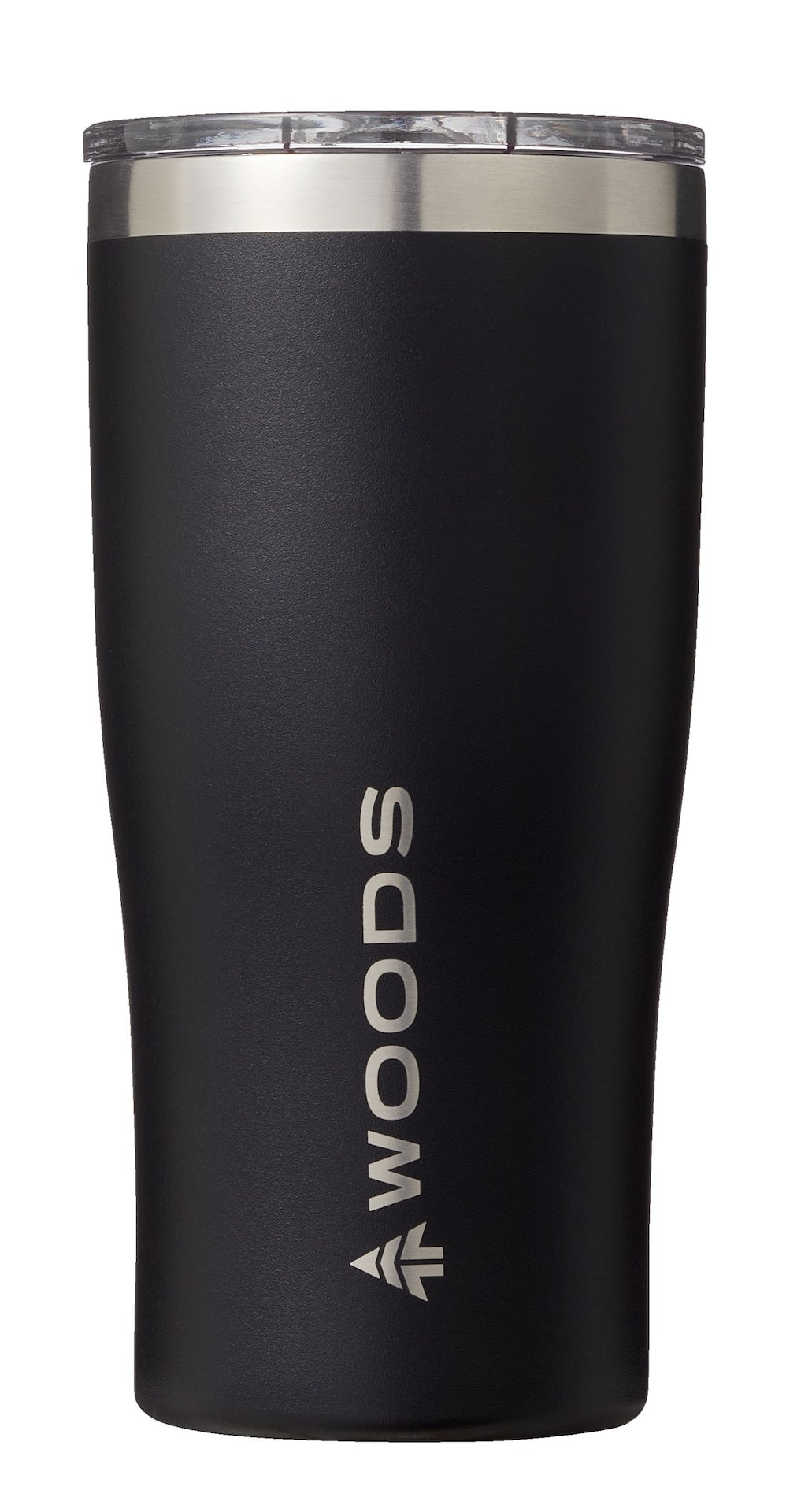 Woods Insulated Stainless Steel Tumbler, Small, Black, 20.2-oz