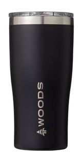 Woods Insulated Stainless Steel Tumbler, Small, Black, 20.2-oz