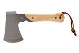 Woods Mini Pack Axe, Steel Single-Bit Hatchet Axe with Wooden Handle, Leather Sheath & Strap image 2
