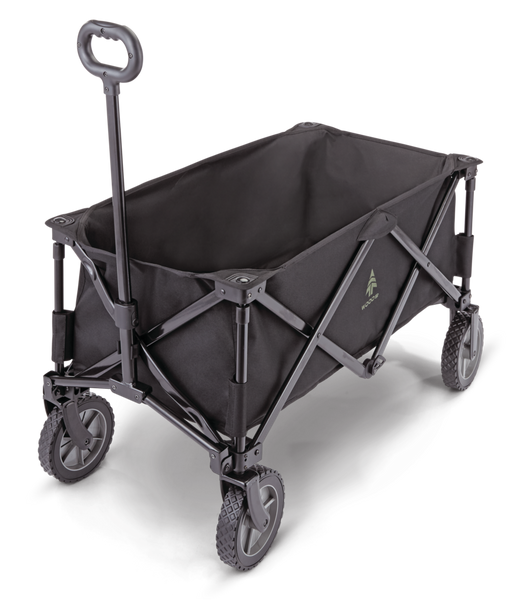 Woods Outdoor Collapsible Folding Utility Standard Wagon & Carry Bag, 150 lb Capacity, Black