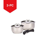 Woods Provision Stainless Steel Camping Cook Pot Set, Made in Canada, 3-pc image 3