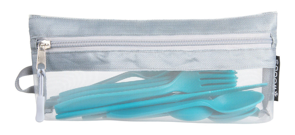 Woods Reusable BPA-Free Plastic Camp Cutlery Set, 16-pc